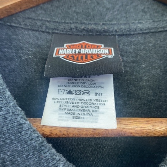 Harley Davidson -Grey Polo Harley Emblem On Left Chest Daytona Beach Size Large - Picture 8 of 10